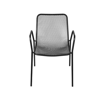 Una Iron Chair with Black Armrest
