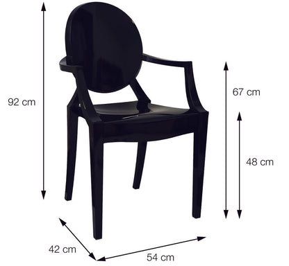 Cadeira Invisible Incolor com Braço