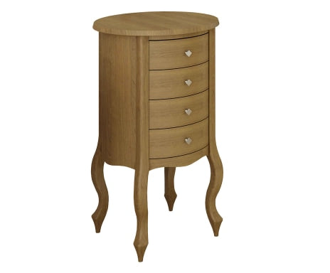 Mesa Auxiliar Luiza 4 Cajones 44x44x76cm Color Madera Imbua