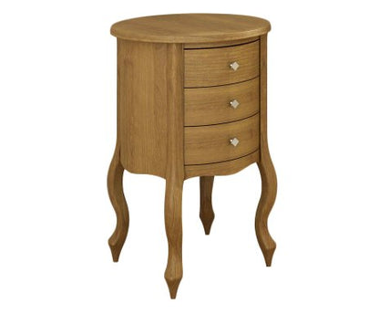 Mesa Auxiliar Luiza 3 Cajones 44x44x66cm Color Madera Imbua