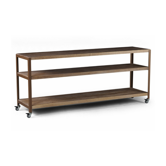 Aparador industrial Market 76x180x46cm en madera maciza y hierro