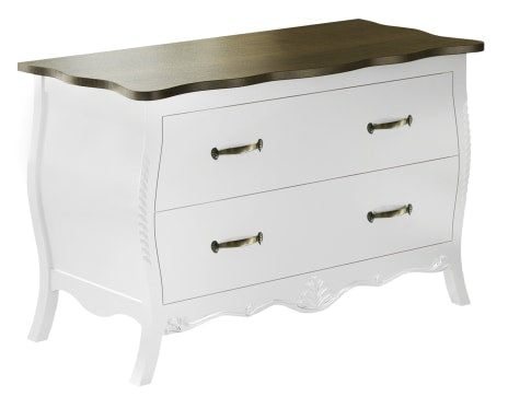 Canon Cómoda 2 Cajones 102x47x63cm Madera Blanco