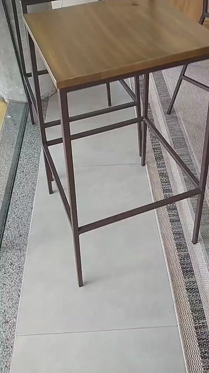 Lumber Wood and Iron Stool