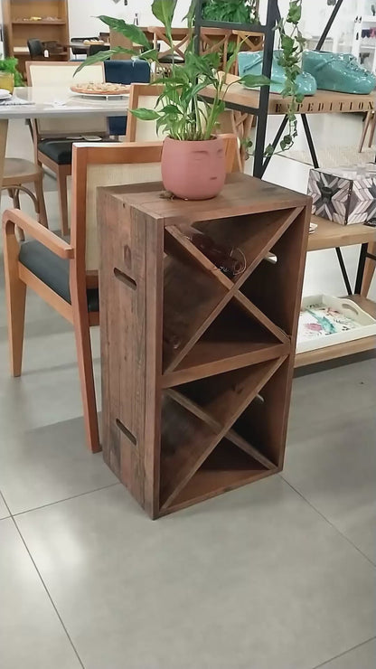 Módulo de bodega doble de madera maciza