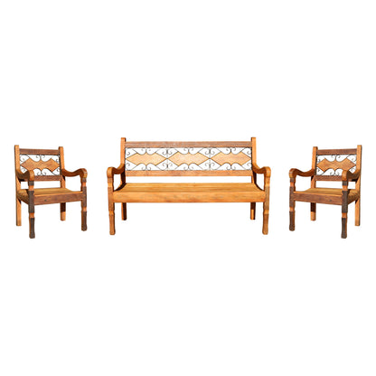Batman Iron and Solid Wood Bench Set