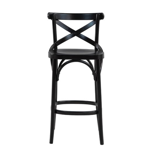 X Wood Stool Black Color