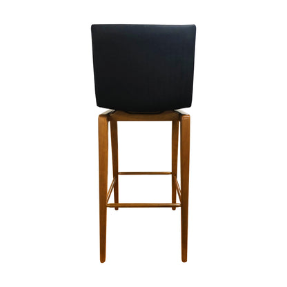 Horus Stool Upholstered Wood Facto Black 1821