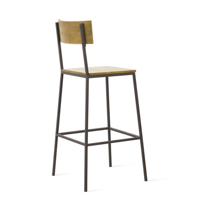 Lumber Wood and Iron Stool