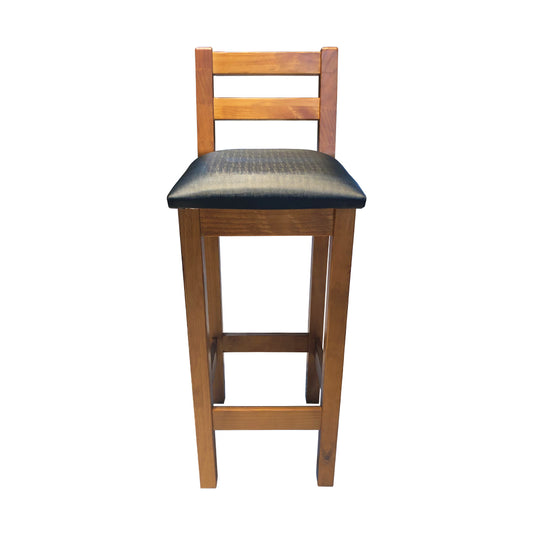 Pearl Stool Pinhão Color Black PU Upholstered Seat