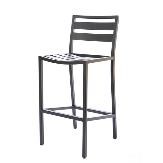 Taburete industrial de aluminio color negro