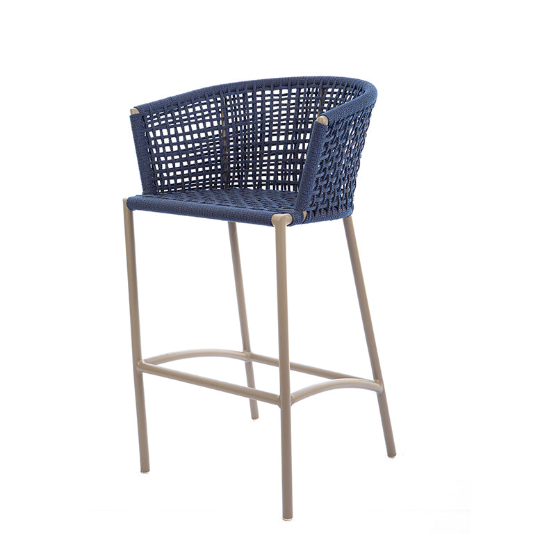 Taburete Confort Aluminio Fendi Nautical Rope Azul