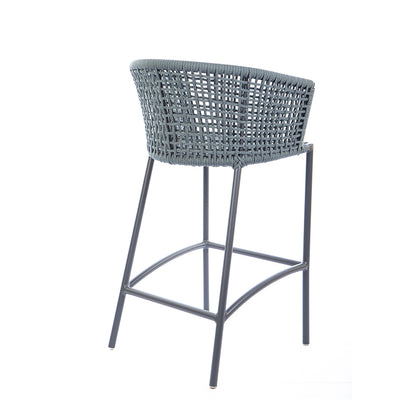 Comfort Aluminum Stool Gray Color Nautical Rope Gray Color