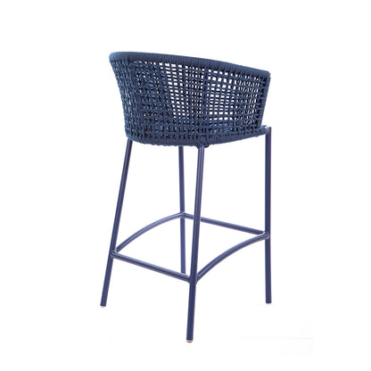Taburete Confort Aluminio Color Azul Cuerda Náutica Color Azul
