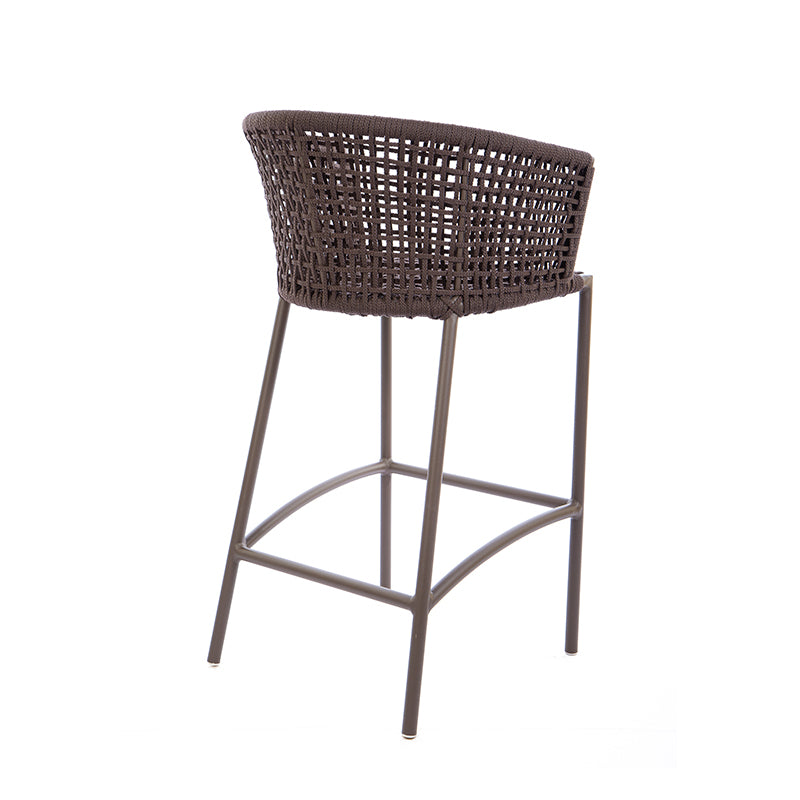 Comfort Aluminum Stool Brown Color Nautical Rope Brown Color