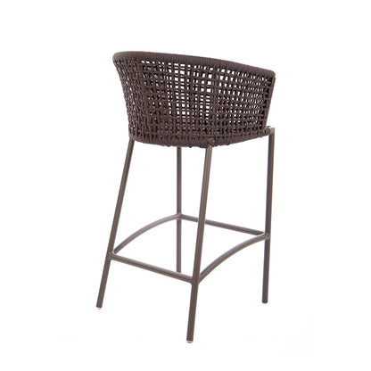 Comfort Aluminum Stool Brown Color Nautical Rope Brown Color