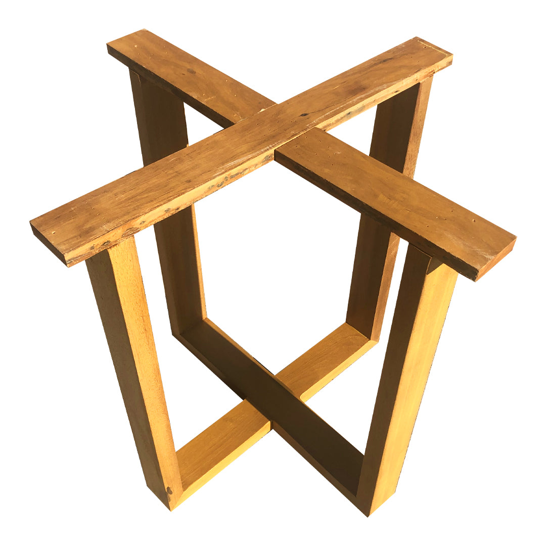 Montreal Table Base 70x70x75cm Solid Wood Beam 8x4cm
