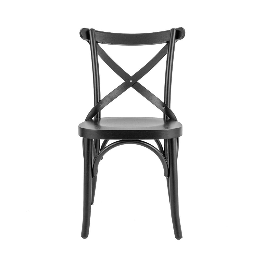 X Wood Chair Black Color