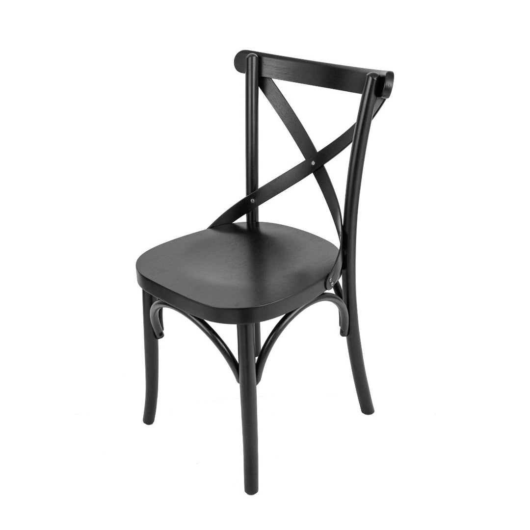 X Wood Chair Black Color