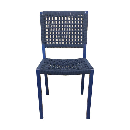 Cadeira Angra Alumínio e Corda Náutica Cor Azul