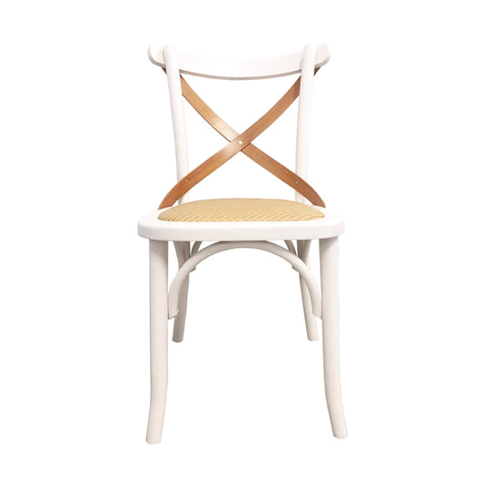 Chair X Color Pinhão Wood Off White Rattan Seat