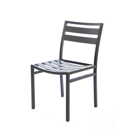 Silla industrial de aluminio color grafito