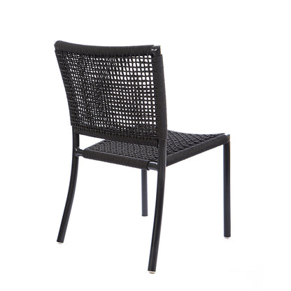 Star Aluminum Chair Black Color Nautical Rope Black Color