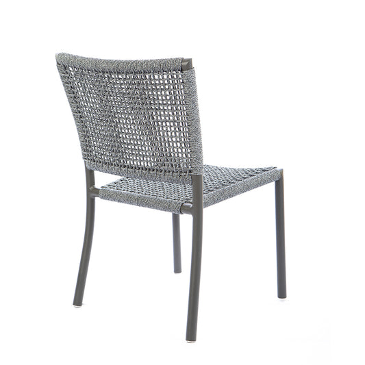 Star Aluminum Chair Gray Color Nautical Rope Black Mixed Color
