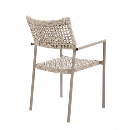 Aluminum Sun Chair Fendi Color Nautical Rope Brown Mixed Color