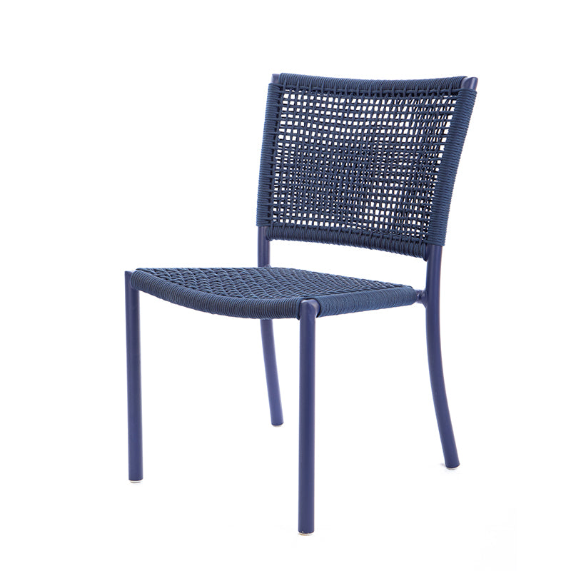 Cadeira Star Alumínio Cor Azul Corda Náutica Cor Azul
