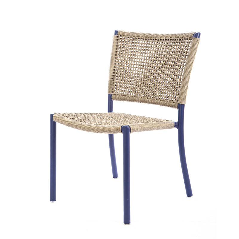 Star Aluminum Chair Blue Color Nautical Rope Sand Color
