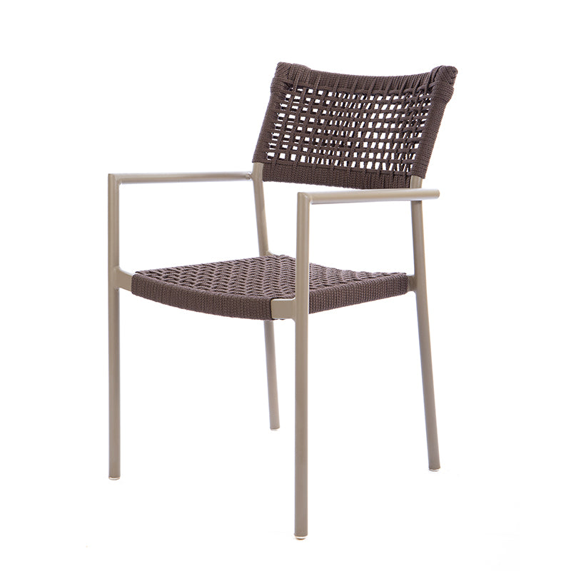 Fendi Tumbona de Aluminio Cuerda Náutica Color Marrón