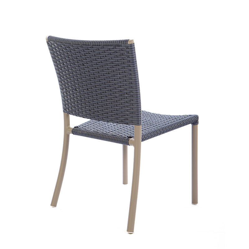Cadeira Star em Alumínio Cor Fendi com Fibra Sintética Cor Azul