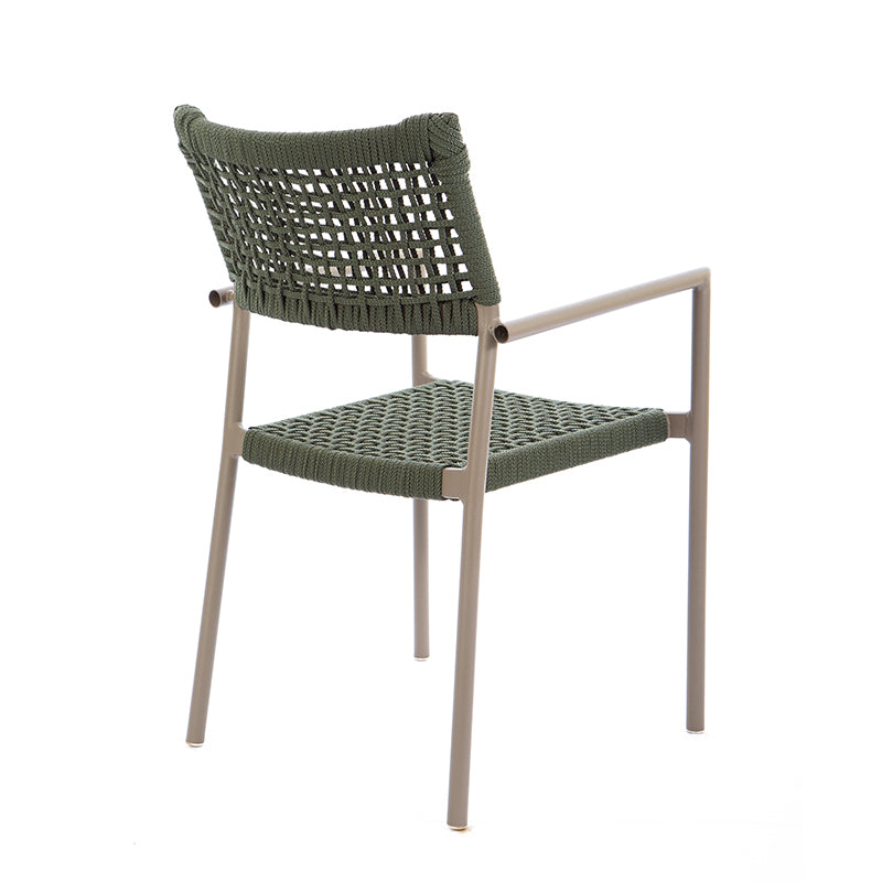 Fendi Tumbona de Aluminio Cuerda Náutica Color Verde Musgo
