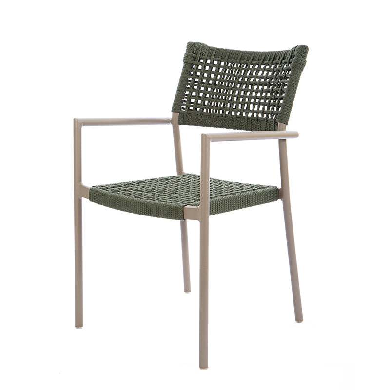 Fendi Tumbona de Aluminio Cuerda Náutica Color Verde Musgo