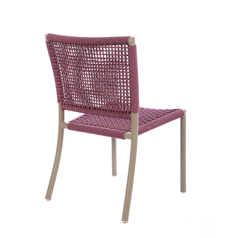 Star Aluminum Chair Fendi Color Nautical Rope Wine Color