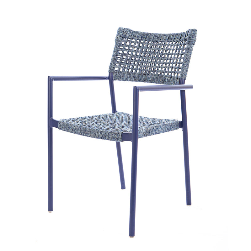 Aluminum Sun Chair Blue Color Nautical Rope Blue Mixed Color