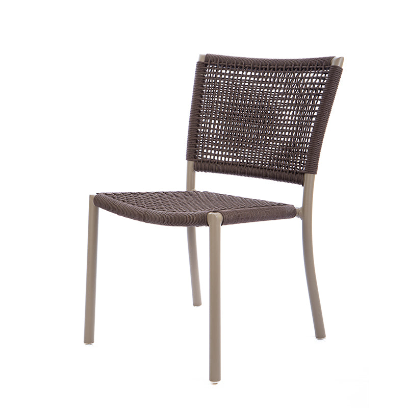 Star Aluminum Chair Fendi Color Nautical Rope Brown Color