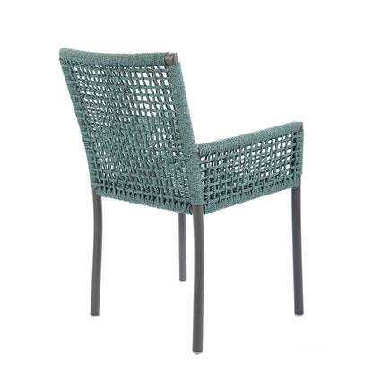 Silla Premium Aluminio Color Gris Cuerda Náutica Color Mixto Verde