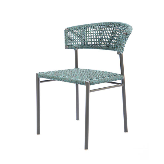 Silla Elegance Aluminio Color Gris Cuerda Náutica Color Mixto Verde