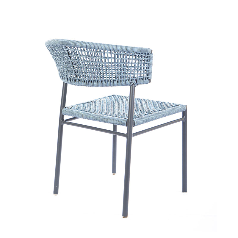 Silla Elegance Aluminio Azul Claro Cuerda Náutica Azul Claro