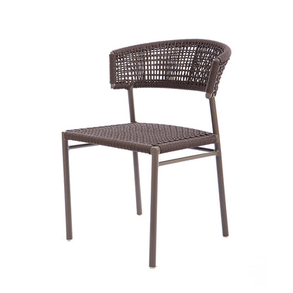 Silla Elegance Aluminio Color Marrón Cuerda Náutica Color Marrón