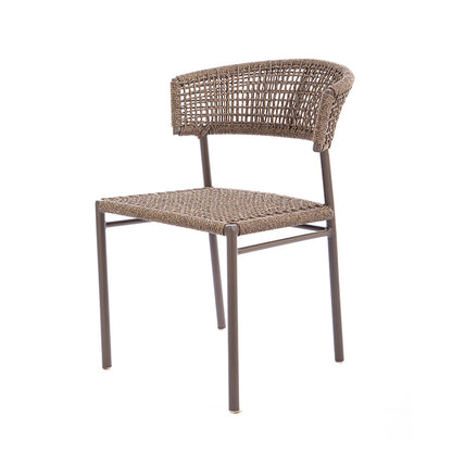 Silla Elegance Aluminio Color Marrón Cuerda Náutica Color Mezclado Bronce