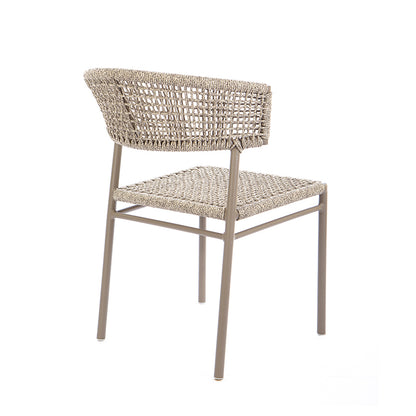 Silla Elegance Aluminio Fendi Cuerda Náutica Color Mixto Marrón