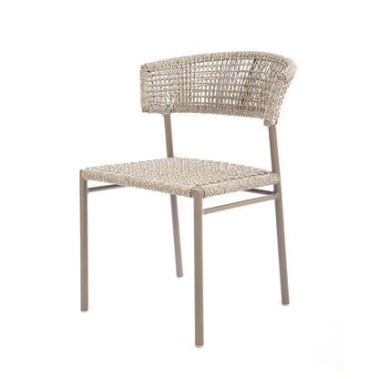 Silla Elegance Aluminio Fendi Cuerda Náutica Color Mixto Marrón