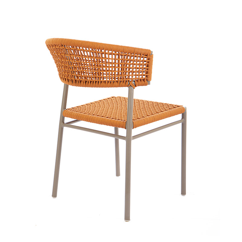 Silla Elegance Aluminio Cuerda Náutica Beige Color Terracota