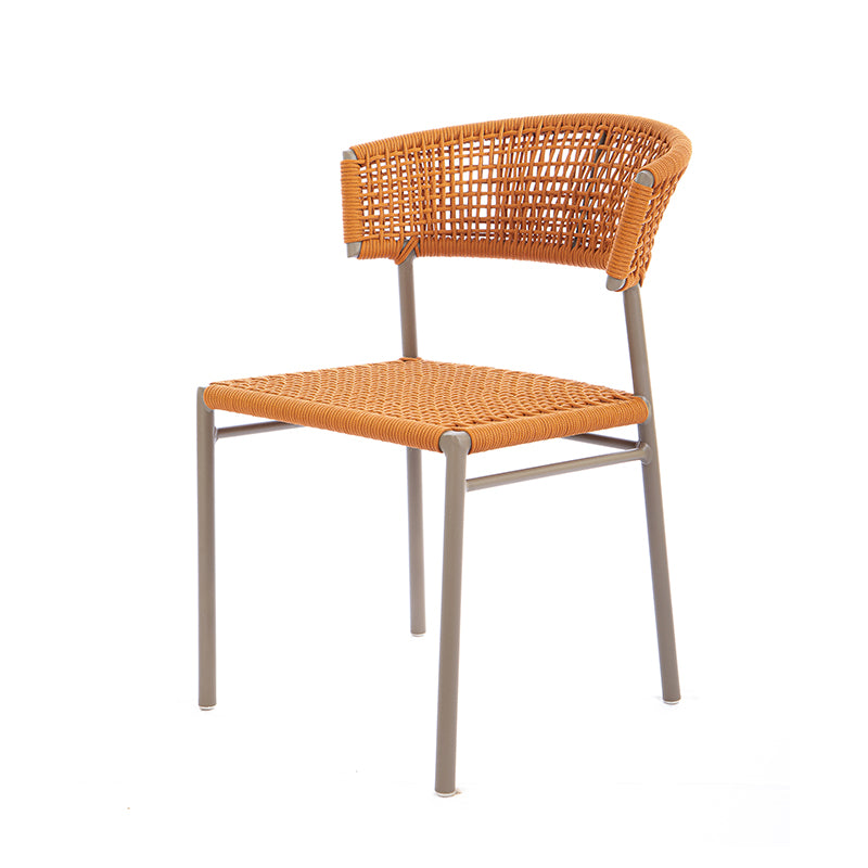 Silla Elegance Aluminio Cuerda Náutica Beige Color Terracota
