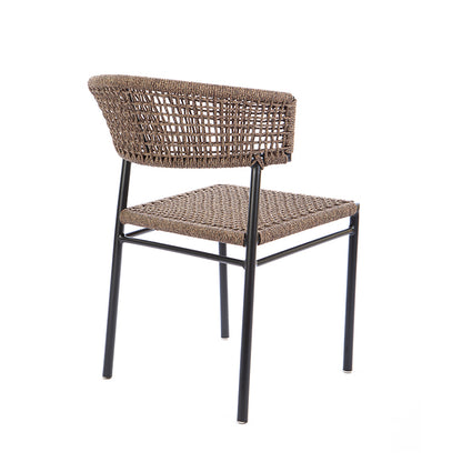 Silla Elegance Aluminio Color Negro Cuerda Náutica Color Mezclado Bronce