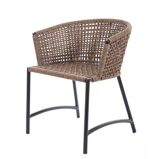 Cadeira Comfort Alumínio Cor Preto Corda Náutica Cor Mescla Bronze