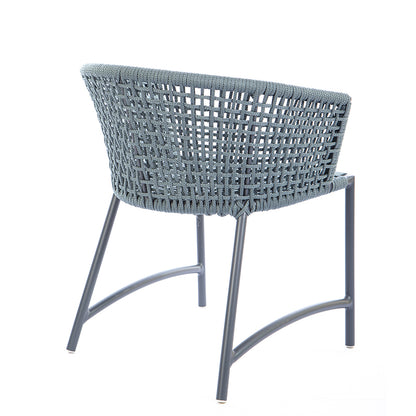 Silla Confort Aluminio Color Gris Cuerda Náutica Color Gris Azul