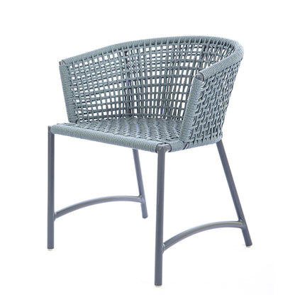 Silla Confort Aluminio Color Gris Cuerda Náutica Color Gris Azul